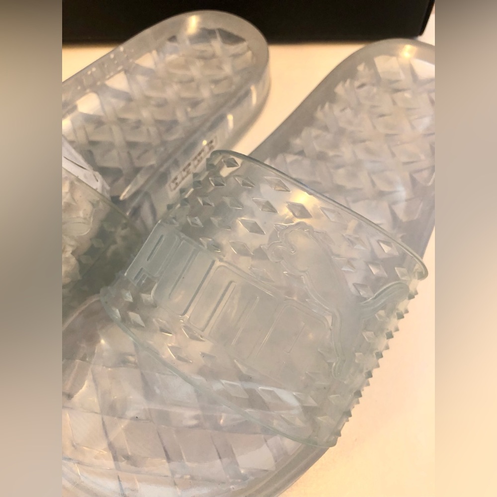 Clear jelly Fenty Rihanna Puma slides